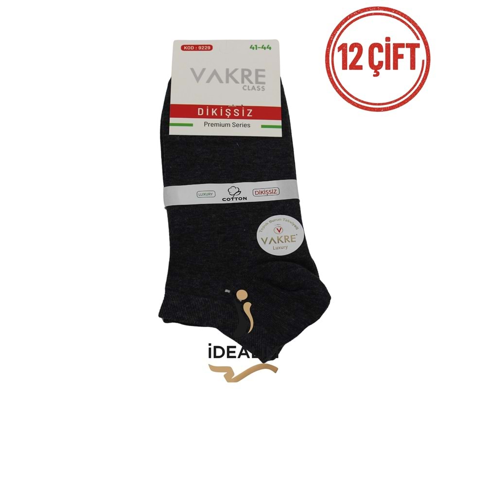 VAKRE 12Lİ ERKEK PATİK-DİKİŞSİZ (Penye)