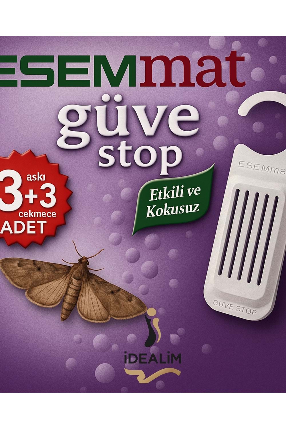 ESEMmat GÜVE STOP (3 askı+3 çekmece)