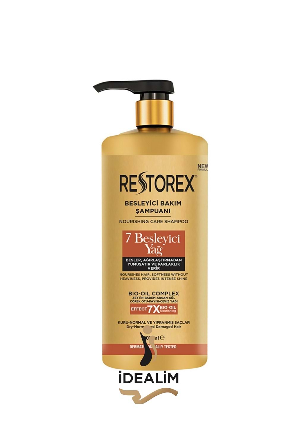 Restorex 900ML Besleyici Bakım Şampuan-7 Besleyici Yağ-(Ağırlaştırmadan Yumuşatır ve Parlaklık Verir)