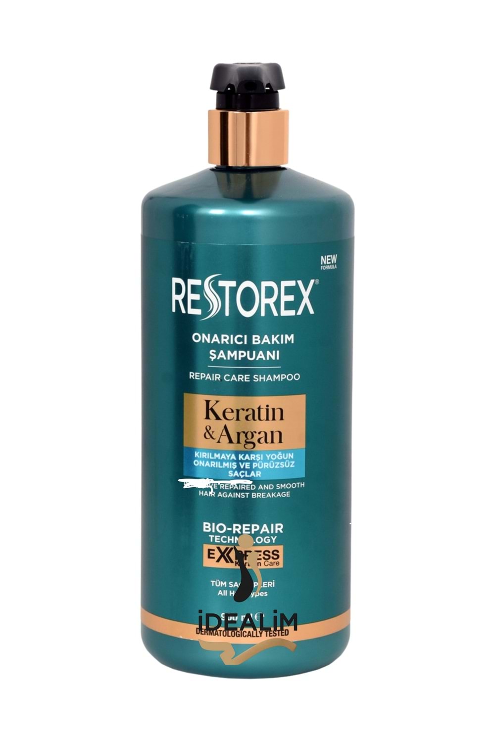 Restorex 900ML Onarıcı Bakım Şampuan Keratin+Argan (Kırılmaya Karşı Yoğun Onarılmış ve Pürüzsüz Saçlar)