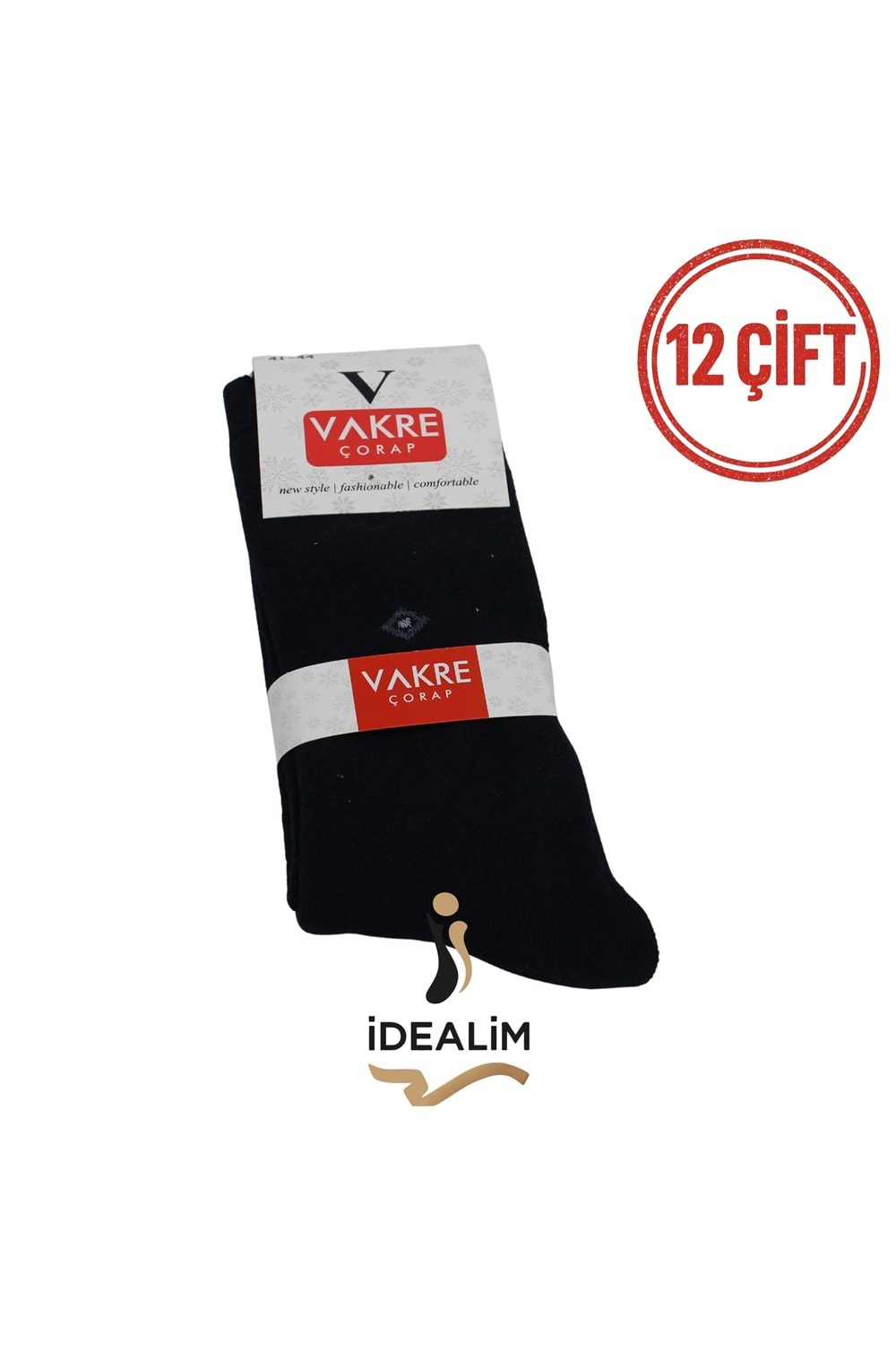 VAKRE 12Lİ ERKEK HAVLU SOKET ÇORAP