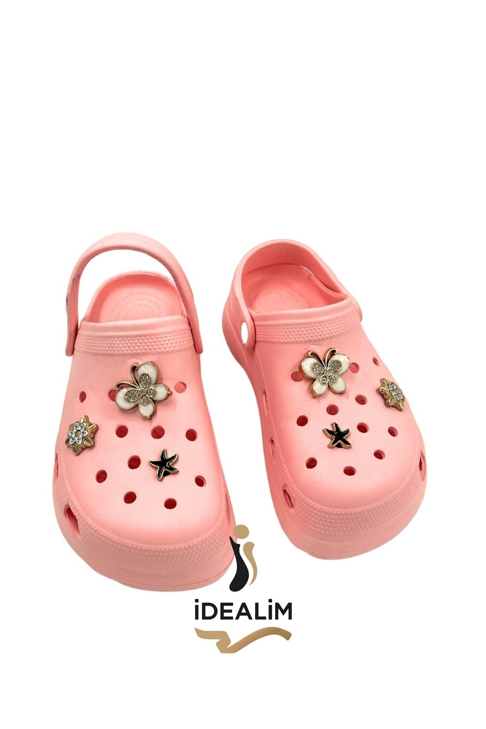 İDEALİM Rahat Tabanlı Yüksek Ölçekli Hastane Aşçı Hemşire Doktor Terliği - 225 TAŞLI - PEMBE - 39