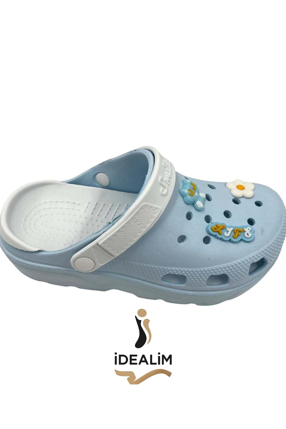 İDEALİM Rahat Tabanlı Yüksek Ölçekli Hastane Aşçı Hemşire Doktor Terliği - 222 FİĞÜRLÜ SÜSLÜ - MAVİ - 40