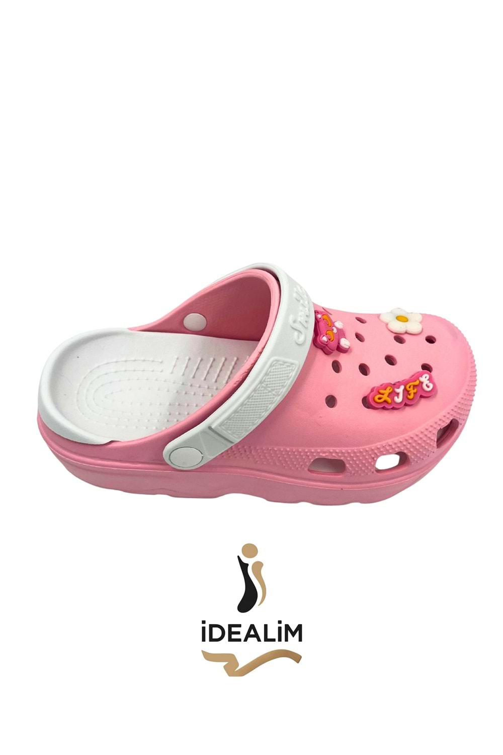 İDEALİM Rahat Tabanlı Yüksek Ölçekli Hastane Aşçı Hemşire Doktor Terliği - 222 FİĞÜRLÜ SÜSLÜ - PUDRA (BEYAZ) - 40