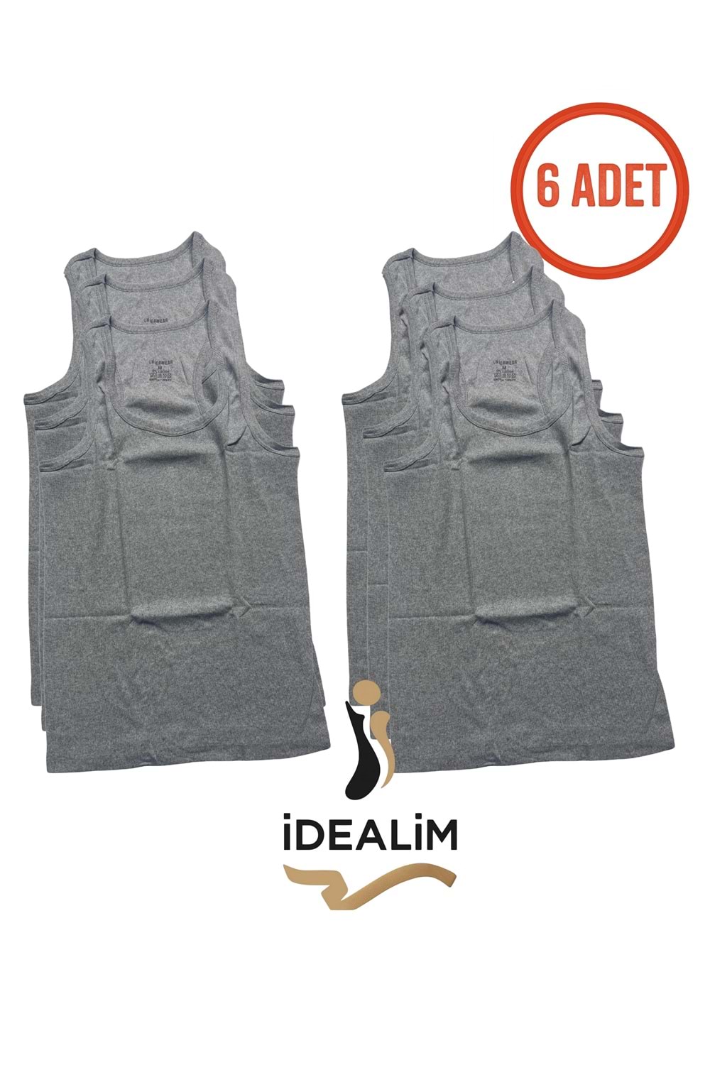 DORUK 6LI ERKEK SPORCU ATLET - GRİ - S