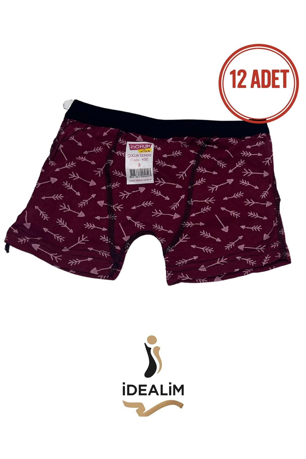 DORUK ERK ÇOCUK 12Lİ BASKILI BOXER - ASORTİ - 2