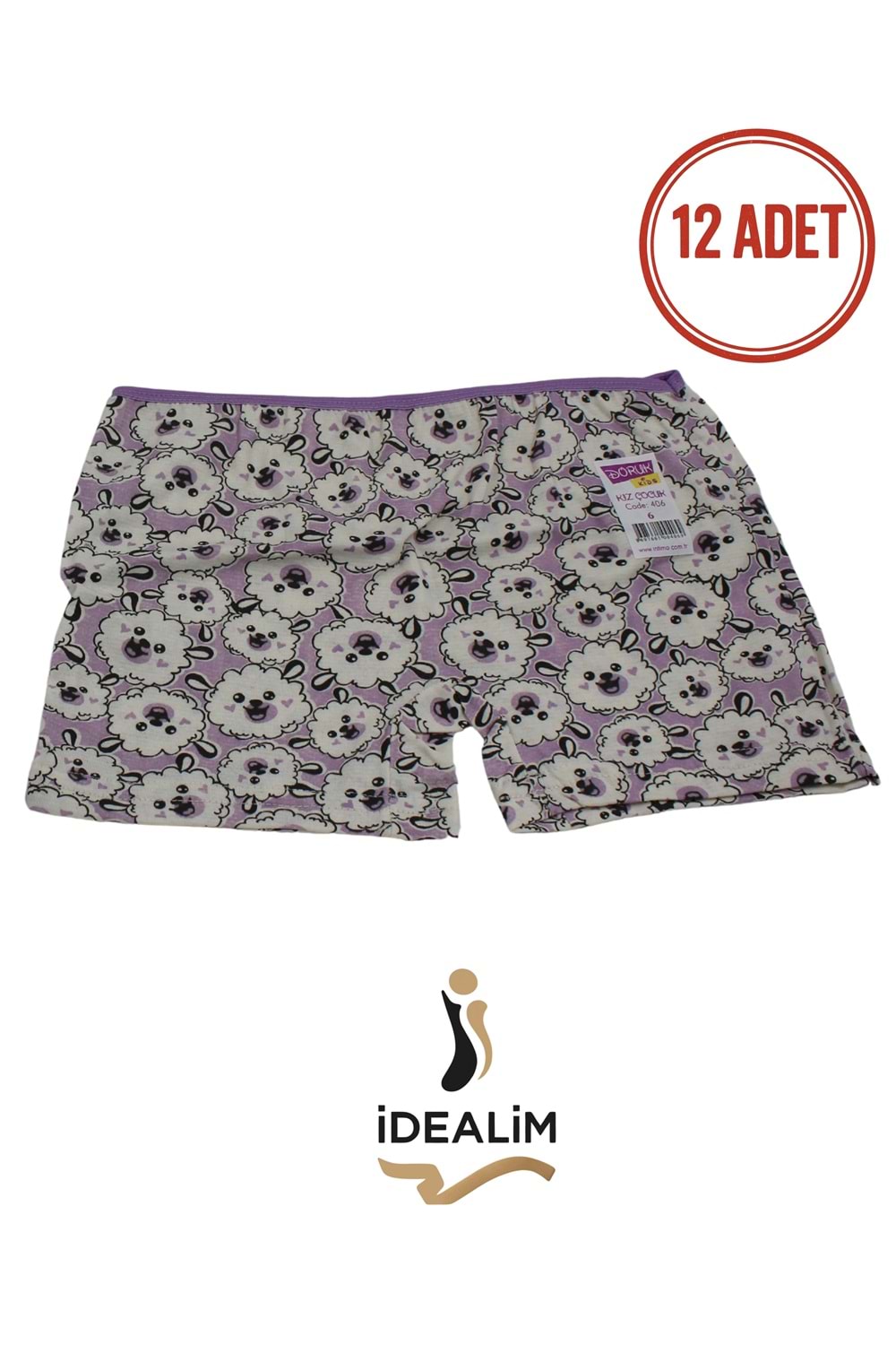 DORUK 12Lİ KIZ ÇOCUK EMP BOXER - ASORTİ - 3