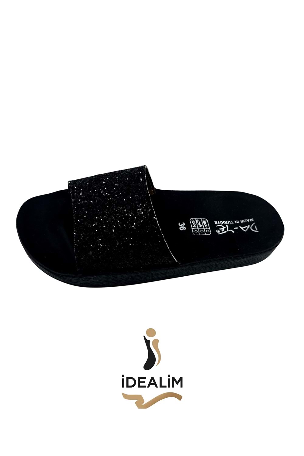 Bayan Taşlı Terlik - DAYE - BAYAN TAŞLI - SİYAH - 36