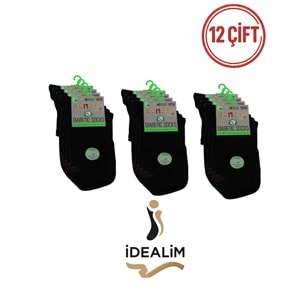 DÜNDAR 12Lİ UNISEX BAMBU KONÇ DİYABETİK - DÜNDAR - BAMBU-DİYABET - SİYAH - 36-40
