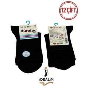 DÜNDAR PLUS 12Lİ COTTON UNISEX SPORTS ÇORAP - DÜNDAR - COTTON - SİYAH - 36-40