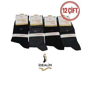 VAKRE 12Lİ ERKEK DİKİŞSİZ SOKET ÇORAP