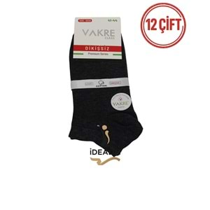 VAKRE 12Lİ ERKEK PATİK-DİKİŞSİZ (Penye)