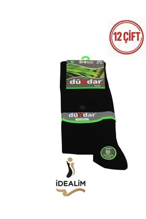 DÜNDAR PLUS 12Lİ GARSON BAMBU 4 MEVSİM ÇORAP - BAMBU - 4780-SİYAH-36-40