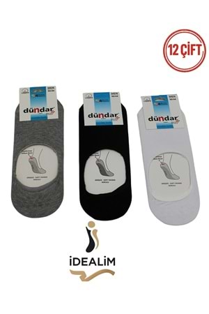 DÜNDAR PLUS 12Lİ ERKEK COTTON BABET ÇORAP - 8207-ASORTİ-40-44