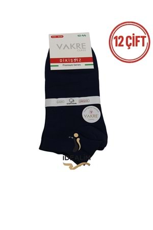 VAKRE 12Lİ ERKEK PATİK-DİKİŞSİZ (Penye)