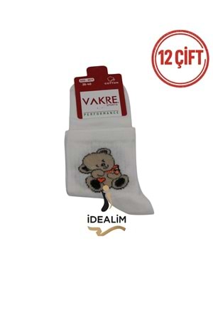 VAKRE 12Lİ ERKEK KOLEJ-KISA KONÇ - SİYAH - 40-44