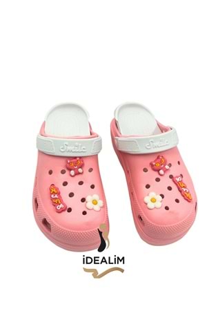 İDEALİM Rahat Tabanlı Yüksek Ölçekli Hastane Aşçı Hemşire Doktor Terliği - 222 FİĞÜRLÜ SÜSLÜ - PUDRA (BEYAZ) - 40