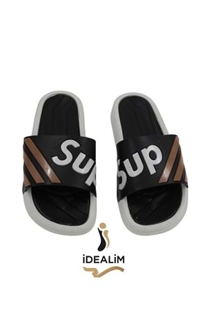 İDEALİM Merdane Rahat Pvc Taban Terlik - ART:007-1 VANS - KAHVE - 40/41