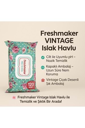 FREESMAKER 120Lİ VİNTAGE ISLAK MENDİL