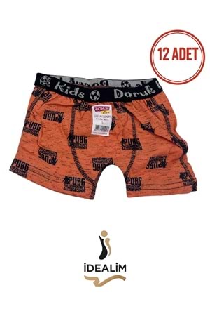 DORUK ERK ÇOCUK 12Lİ BASKILI BOXER - ASORTİ - 2