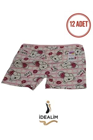 DORUK 12Lİ KIZ ÇOCUK EMP BOXER - ASORTİ - 3