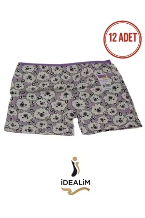 DORUK 12Lİ KIZ ÇOCUK EMP BOXER - ASORTİ - 3