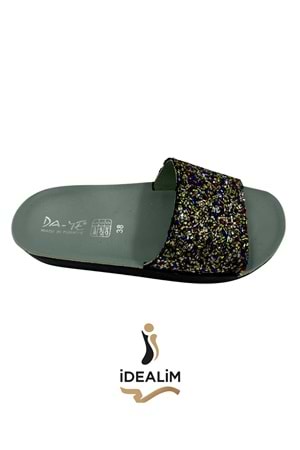 Bayan Taşlı Terlik - DAYE - BAYAN TAŞLI - RENKLİ - 36