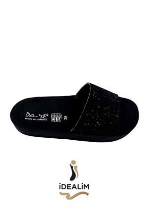 Bayan Taşlı Terlik - DAYE - BAYAN TAŞLI - SİYAH - 36