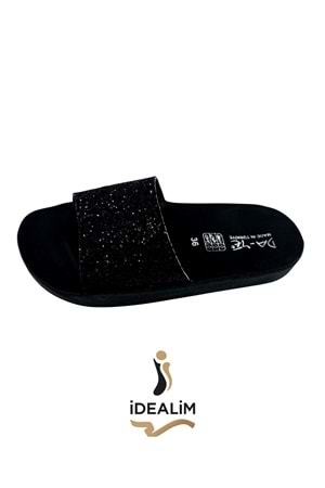 Bayan Taşlı Terlik - DAYE - BAYAN TAŞLI - SİYAH - 36