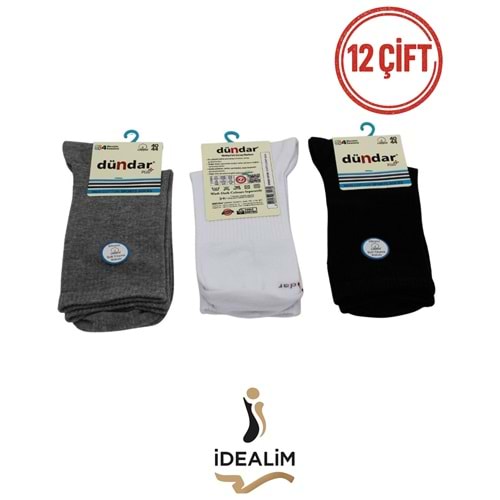 DÜNDAR 12Lİ ERKEK COTTON SPORTS ÇORAP - COTTON - ASORTİ - 40-44