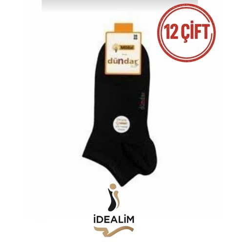 DÜNDAR PLUS 12Lİ KADIN MODAL PATİK ÇORAP - MODAL - SİYAH - 36-40