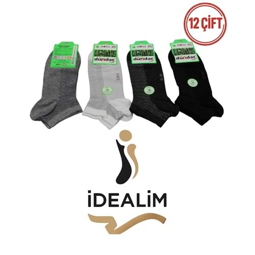 DÜNDAR PLUS 12Lİ ERKEK BAMBU PATİK ÇORAP - DÜNDAR - BAMBU - ANTRASİT - 40-44