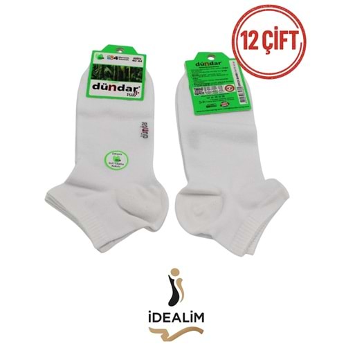 DÜNDAR PLUS 12Lİ ERKEK COTTON SNEAKER - COTTON - 5558-BEYAZ-40-44