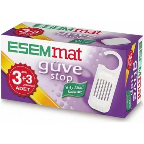 ESEMmat GÜVE STOP (3 askı+3 çekmece)