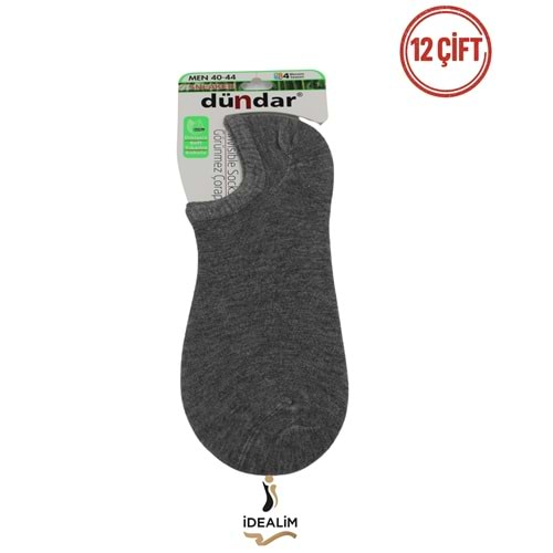 DÜNDAR PLUS 12Lİ ERKEK SNEAKERS ÇORAP - BAMBU - 6883-GRİ-40-44