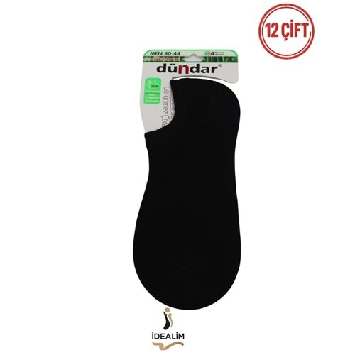 DÜNDAR PLUS 12Lİ ERKEK SNEAKERS ÇORAP - BAMBU - 6883-SİYAH-40-44