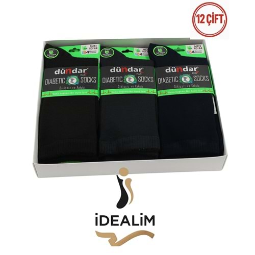 DÜNDAR PLUS 12Lİ ERKEK BAMBU (DİYABETİK) ÇORAP