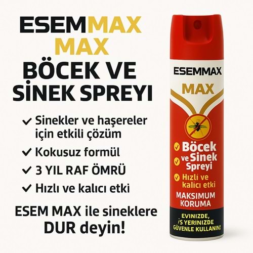 ESEMmat MAX Sprey hem sinek hem böcek KOKUSUZ