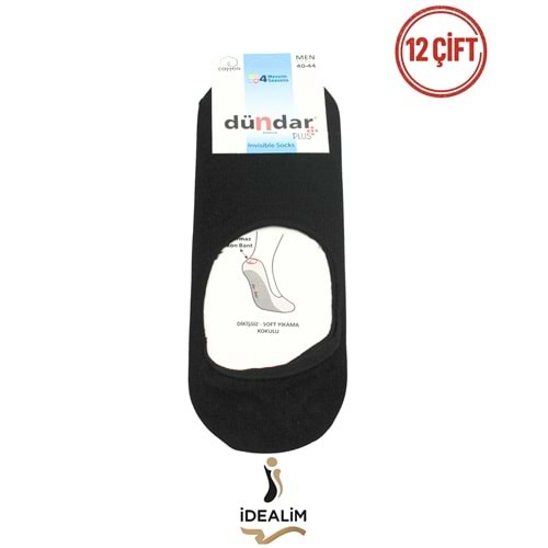 DÜNDAR PLUS 12Lİ ERKEK COTTON BABET ÇORAP - 8207-LACİVERT-40-44