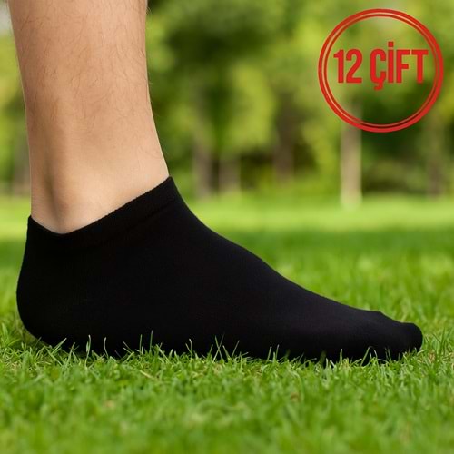 VAKRE 12Lİ ERKEK PENYE SNEAKERS ÇORAP - BEYAZ - 40-44