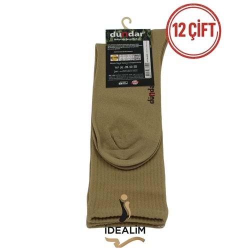 DÜNDAR PLUS 12Lİ 4 MEVSİM ASKER ÇORAP - 9501-Y.HAKİ-40-44
