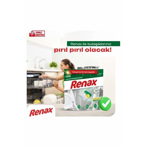 RENAX 33LÜ BULAŞIK MAKİNASI TABLETİ