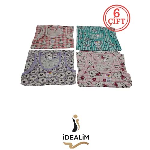 DORUK KIZ ÇOCUK 6LI İP ASKILI ATLET - KIZ İP ASKILI - ASORTİ - 2