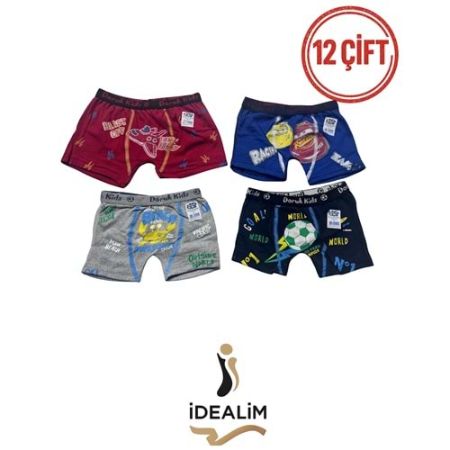 DORUK ERK ÇOCUK 12Lİ EMP BOXER - ASORTİ - 2