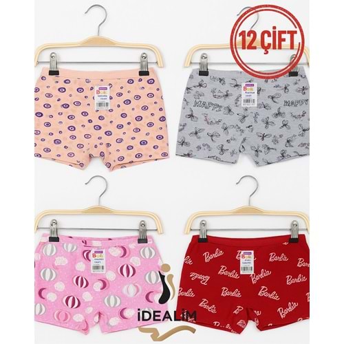 DORUK ERK ÇOCUK 12Lİ BASKILI BOXER - ASORTİ - 2