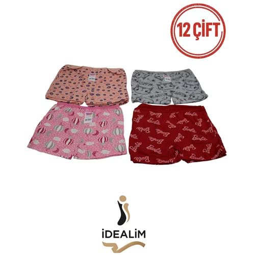 DORUK 12Lİ KIZ ÇOCUK EMP BOXER - ASORTİ - 5