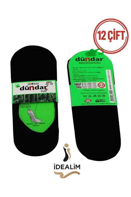 DÜNDAR PLUS 12Lİ ERKEK BAMBU BABET ÇORAP - BAMBU - LACİVERT - 40-44