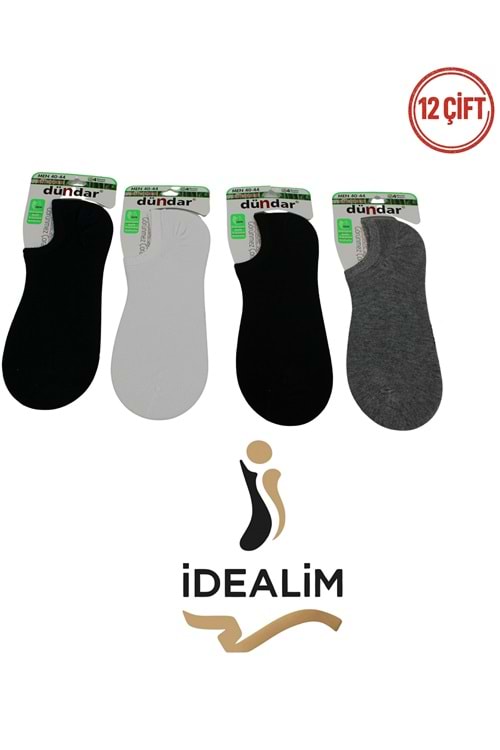 DÜNDAR PLUS 12Lİ ERKEK SNEAKERS ÇORAP - BAMBU - 6883-ASORTİ-40-44