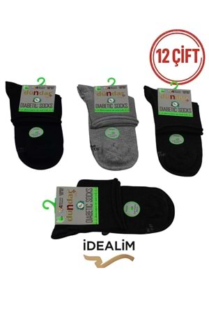 DÜNDAR 12Lİ UNISEX BAMBU KONÇ DİYABETİK - DÜNDAR - BAMBU-DİYABET - K.ASORTİ - 36-40