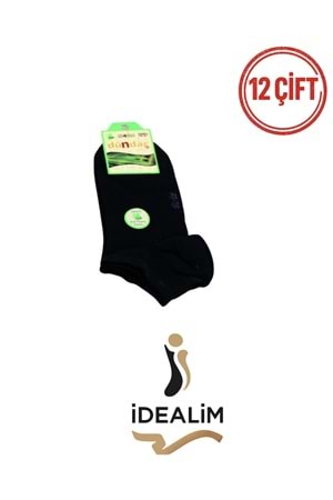 DÜNDAR PLUS 12Lİ UNISEX BAMBU PATİK ÇORAP - BAMBU - SİYAH - 36-40